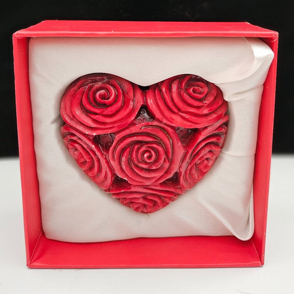 NWT gorgeous red soapstone heart